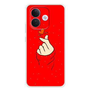 Чехлы (Знак сердечка) на Xiaomi Redmi Note 17 Pro – Сердце на красном