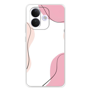 Чехол цветочный дизайн для Xiaomi Redmi Note 17 Pro (Розовый фон)