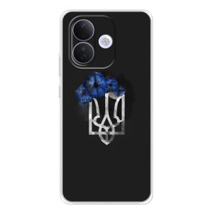 Чехол с украинским гербом на Xiaomi Redmi Note 17 Pro – Герб с цветком
