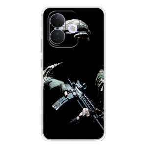 Чехол с украинским воином на Xiaomi Redmi Note 17 Pro – Украинский снайпер