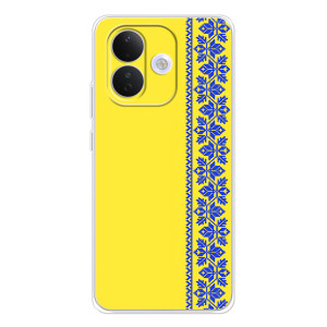 Силиконовый Чехол на Xiaomi Redmi Note 17 Pro (Вышиванка на желтом)