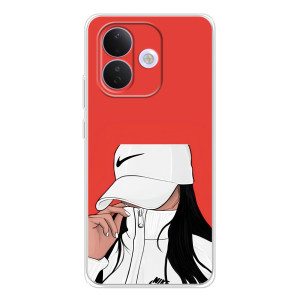 Силіконовый Чохол на Xiaomi Redmi Note 17 Pro з картинкой Модных девушек (Дівчина Nike)