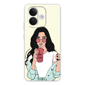 Силіконовый Чохол на Xiaomi Redmi Note 17 Pro з картинкой Модных девушек (З напоєм)