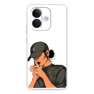 Силіконовый Чохол на Xiaomi Redmi Note 17 Pro з картинкой Модных девушек (У зеленому)
