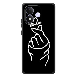 Чехлы (Знак сердечка) на Xiaomi Redmi Note 17 (Сердце на черном)