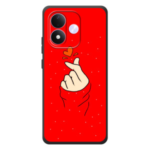 Чехлы (Знак сердечка) на Xiaomi Redmi Note 17 (Сердце на красном)