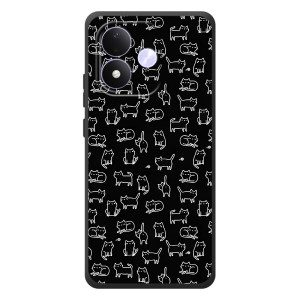 Чехол на тематику: Коты для Xiaomi Redmi Note 17 (Котики на черном)