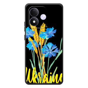 Чехол на Xiaomi Redmi Note 17 Украинский дизайн (Ukraine в цветочках)