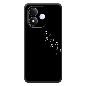 Чехол с картинками на черном фоне для Xiaomi Redmi Note 17 – Ноты