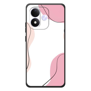 Чехол цветочный дизайн для Xiaomi Redmi Note 17 – Розовый фон