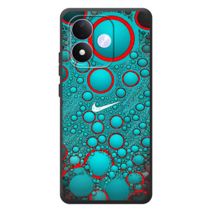 Силиконовый Чехол на Xiaomi Redmi Note 17 с картинкой Nike (Найк зеленый)