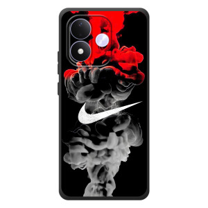 Силиконовый Чехол на Xiaomi Redmi Note 17 с картинкой Nike (Nike дым)