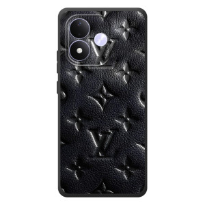 Текстурный Чехол Louis Vuitton для Сяоми Редми Ноте 17 – Черный ЛВ