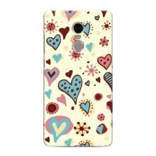 Чехлы для любимой на Сяомі Редмі Ноут 4 (VPrint) (Сердечки)