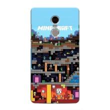 Чохол Майнкрафт на Xiaomi Redmi Note 4 (AlphaPrint) Minecraft (фон Minecraft)