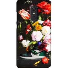 Брендновые Чехлы для Xiaomi Redmi Note 4X - (PREMIUMPrint) (Nike цветы)