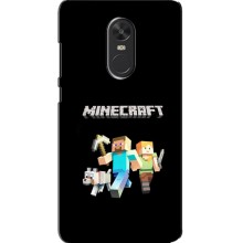 Чехол Майнкрафт на Xiaomi Redmi Note 4X (AlphaPrint) Minecraft (герои Minecraft)