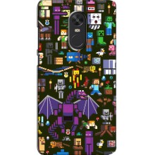 Чехол Майнкрафт на Xiaomi Redmi Note 4X (AlphaPrint) Minecraft (Коллаж Майнкрафт)