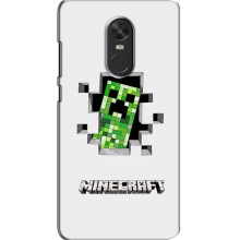 Чехол Майнкрафт на Xiaomi Redmi Note 4X (AlphaPrint) Minecraft (крипер Майнкрафт)