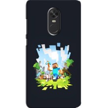 Чехол Майнкрафт на Xiaomi Redmi Note 4X (AlphaPrint) Minecraft (персонажи Minecraft)