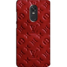 Текстурный Чехол Louis Vuitton для Редми нот 4х (Красный ЛВ)