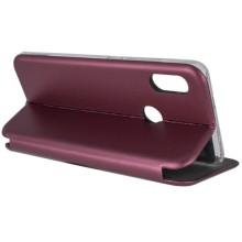 Кожаный чехол-книжка Classy для Xiaomi Redmi Note 5 Pro / Note 5 (DC) – Бордовый