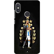 Чехлы для Xiaomi Redmi Note 5 Pro (Leo чемпион) (AlphaPrint) (Месси Король)