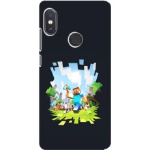 Чохол Майнкрафт на Xiaomi Redmi Note 5 Pro (AlphaPrint) Minecraft (персонажі Minecraft)