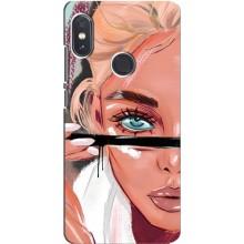 Чехол с печатью для Xiaomi Redmi Note 5 Pro - (Мода) (AlphaPrint) (Макияж)