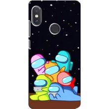 Чехол Амонг Ас для Xiaomi Redmi Note 5 Pro (AlphaPrint) (Скины в космосе)