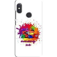 Чехол Амонг Ас для Xiaomi Redmi Note 5 Pro (AlphaPrint) (Яркий АмонгАс)