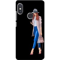 Чехол с картинкой Модные Девчонки Xiaomi Redmi Note 5 Pro – Девушка со смартфоном