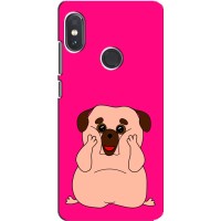 Чехол (ТПУ) Милые собачки для Xiaomi Redmi Note 5 Pro (Веселый Мопсик)