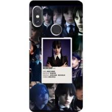 Чехлы Венсдей на Xiaomi Redmi Note 5 Pro Уэнсдей (AlphaPrint) (коллаж Уэнздей)