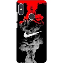 Силиконовый Чехол на Xiaomi Redmi Note 5 Pro с картинкой Nike (Nike дым)