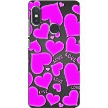 Чехлы для любимой на Сяоми Редми Ноут 5 (VPrint) (Pink hearts)
