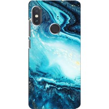 Мраморный чехол на Xiaomi Redmi Note 5 (VPrint) (Голубой мрамор)