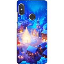 Рождественские Чехлы для Xiaomi Redmi Note 5 (VPrint) (Рождественский город)