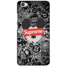 Чехол с Брендами одежды на Редми Нот 5А – Supreme Маус