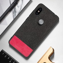 Тканевая накладка Textile для Xiaomi Redmi Note 6 Pro (ТПУ+ткань) – Красный