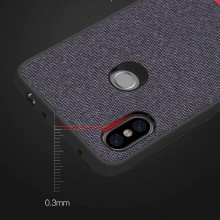 Тканевая накладка Textile для Xiaomi Redmi Note 6 Pro (ТПУ+ткань) – Красный