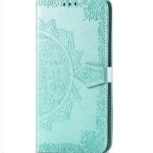 Кожаный чехол-книжка Art Case с визитницей для Xiaomi Redmi Note 6 Pro – Бирюзовый