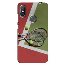 Чехлы с принтом Спортивная тематика для Xiaomi Redmi Note 6 Pro – Ракетки теннис