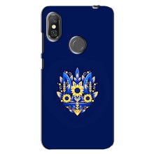 Чехлы для Xiaomi Redmi Note 6 Pro  Укр. Символика (AlphaPrint) (Цветочный Герб)