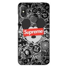 Чехол с Брендами одежды на Редми Нот 6 Про – Supreme Маус