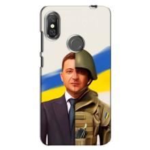 Чехол для Xiaomi Redmi Note 6 Pro (AlphaPrint - с принтом Зеленского) – Зеленский солдат