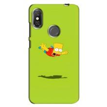 Чехол с Симпсонами для Xiaomi Redmi Note 6 Pro (VPrint) (Барт Симпсон)