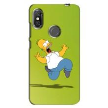 Чехол с Симпсонами для Xiaomi Redmi Note 6 Pro (VPrint) (Гомер Симпсон)