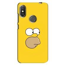 Чехол с Симпсонами для Xiaomi Redmi Note 6 Pro (VPrint) (Гомер)