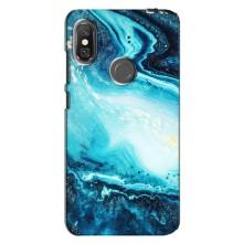 Мраморний чехол на Xiaomi Redmi Note 6 Pro (VPrint) (Блакитний мрамор)